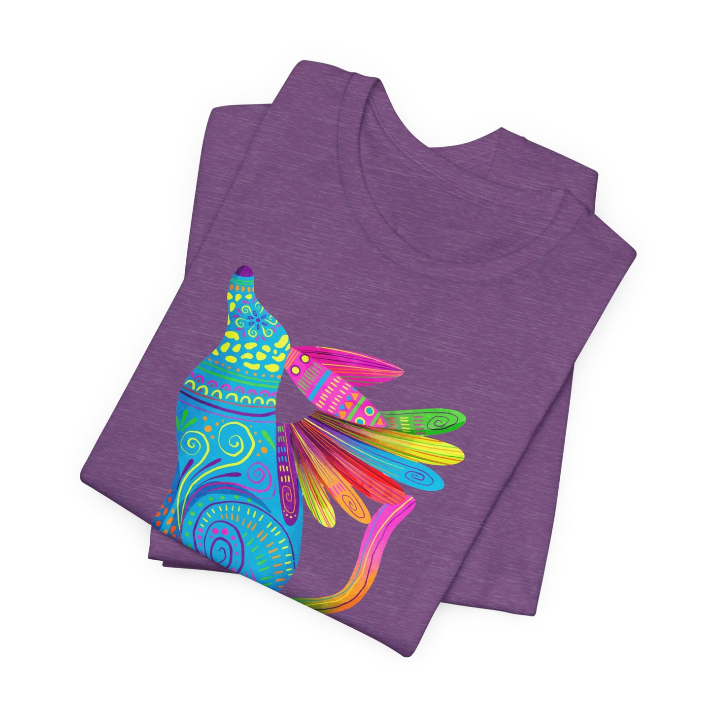 Mexican Folk Art T-Shirt For Cinco de Mayo TShirt For Winged Dog Watercolor T Shirt