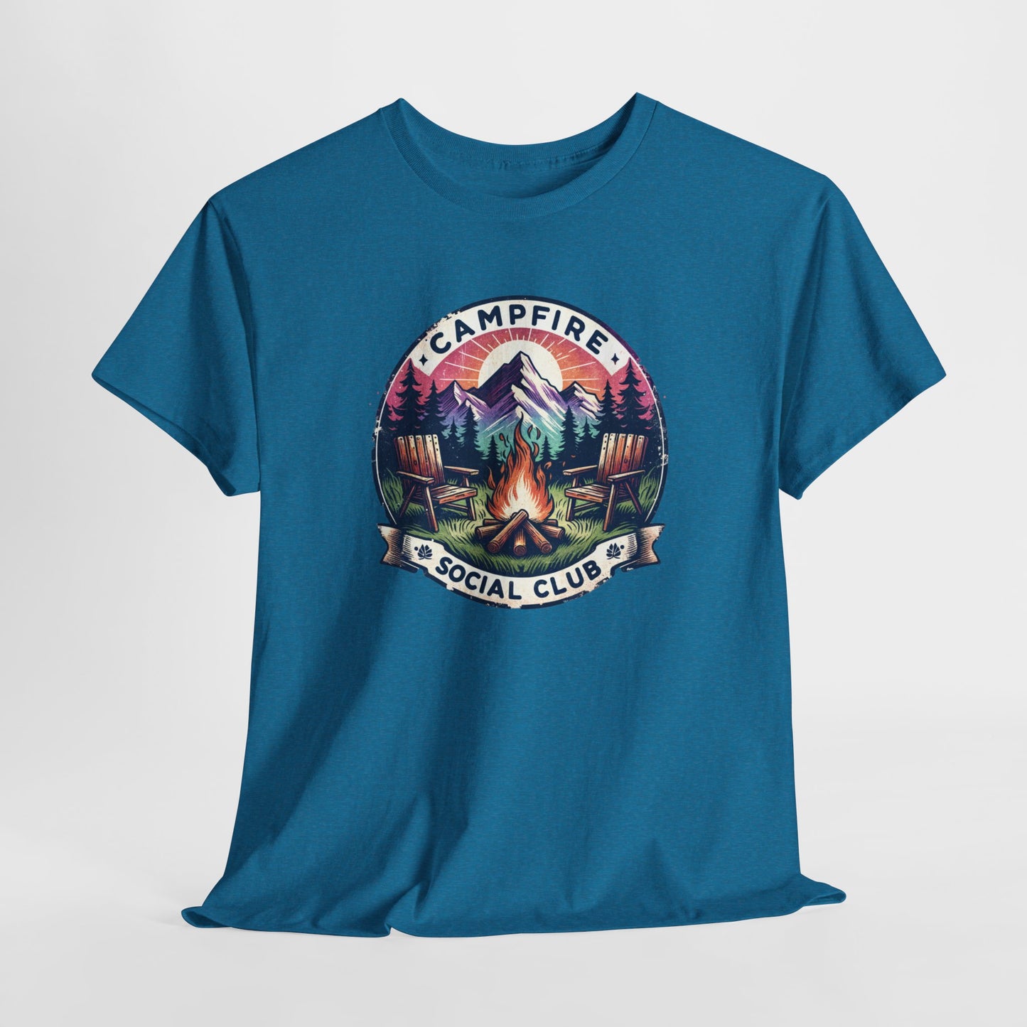 Campfire Social Club T-Shirt For Camping T Shirt For Outdoorsy Fire TShirt