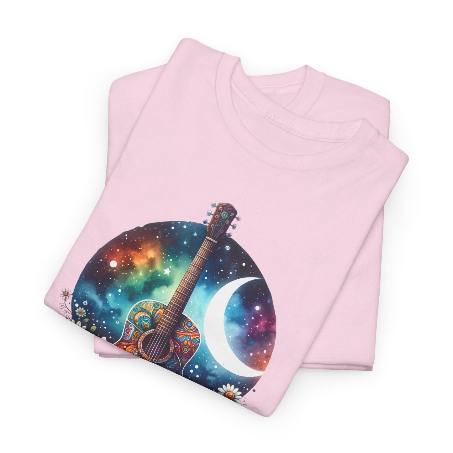 Cosmic Guitar Tee Bohemian Style for Music Lovers T-Shirt