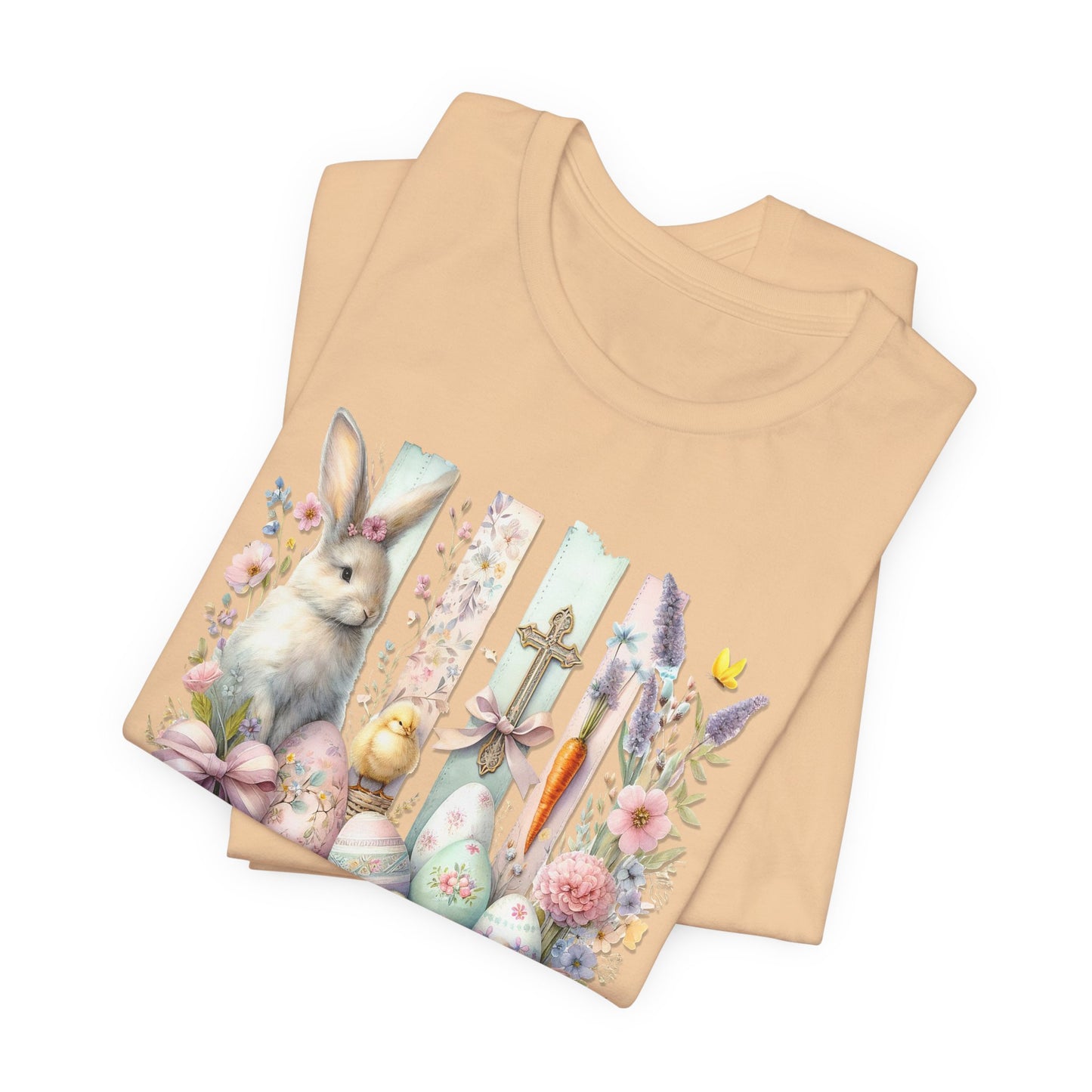 Easter Bunny Collage Tee - Festive Spring Vibes Graphic T-Shirt