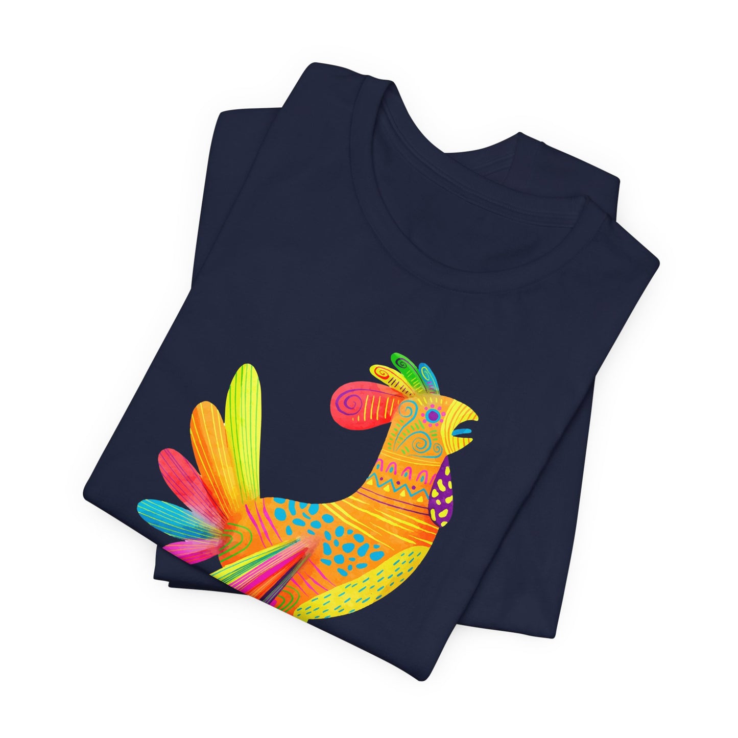 Mexican Folk Art T-Shirt For Watercolor Rooster T Shirt For Cinco de Mayo TShirt