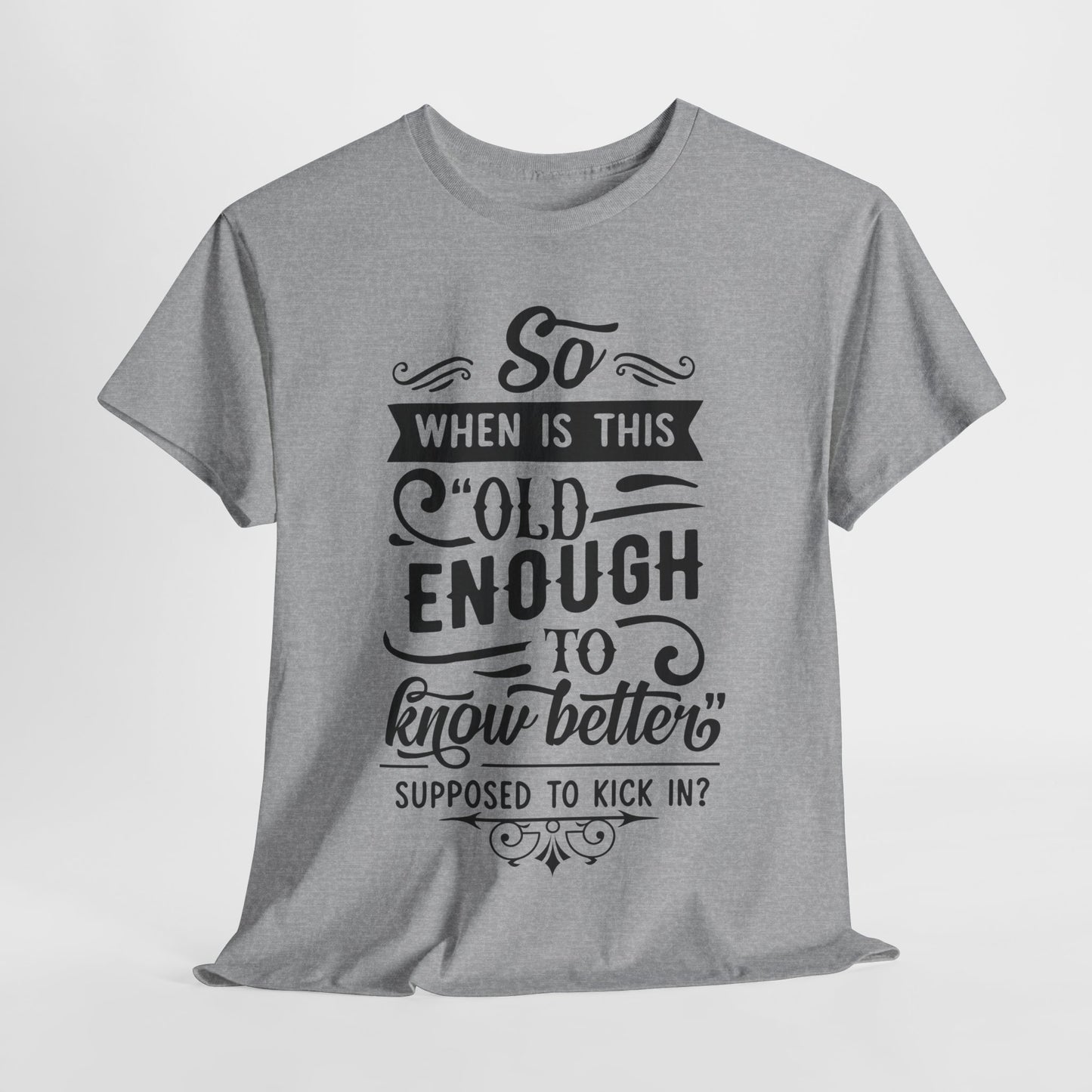 Old Enough T-Shirt For Know Better T Shirt For Getting Older TShirt