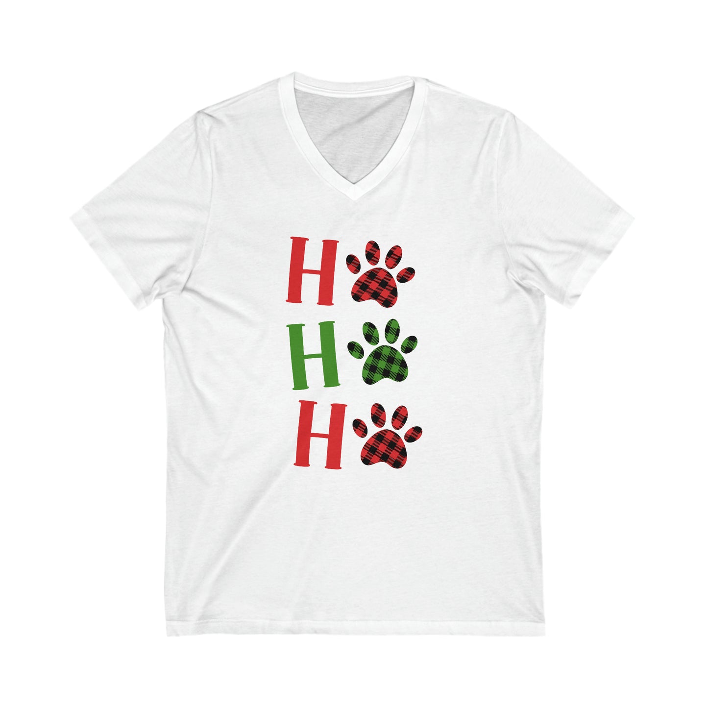 Christmas Paws T-Shirt For Ho Ho Ho T Shirt For Festive Ladies T Shirt For Fun Holiday Tee