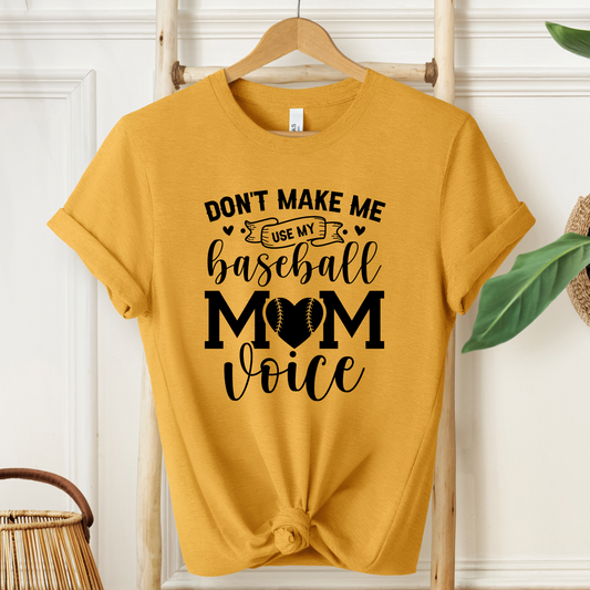 Baseball Mom Voice T-Shirt For School Sports T Shirt For Super Fan TShirt