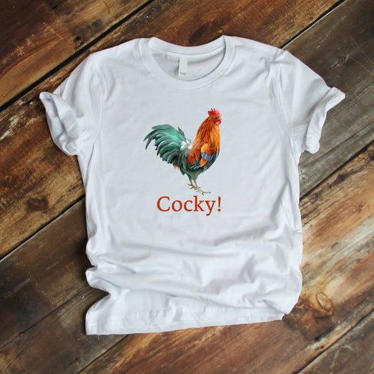Rooster T-Shirt For Funny Animal T Shirt For Cocky TShirt For Sarcastic Tee