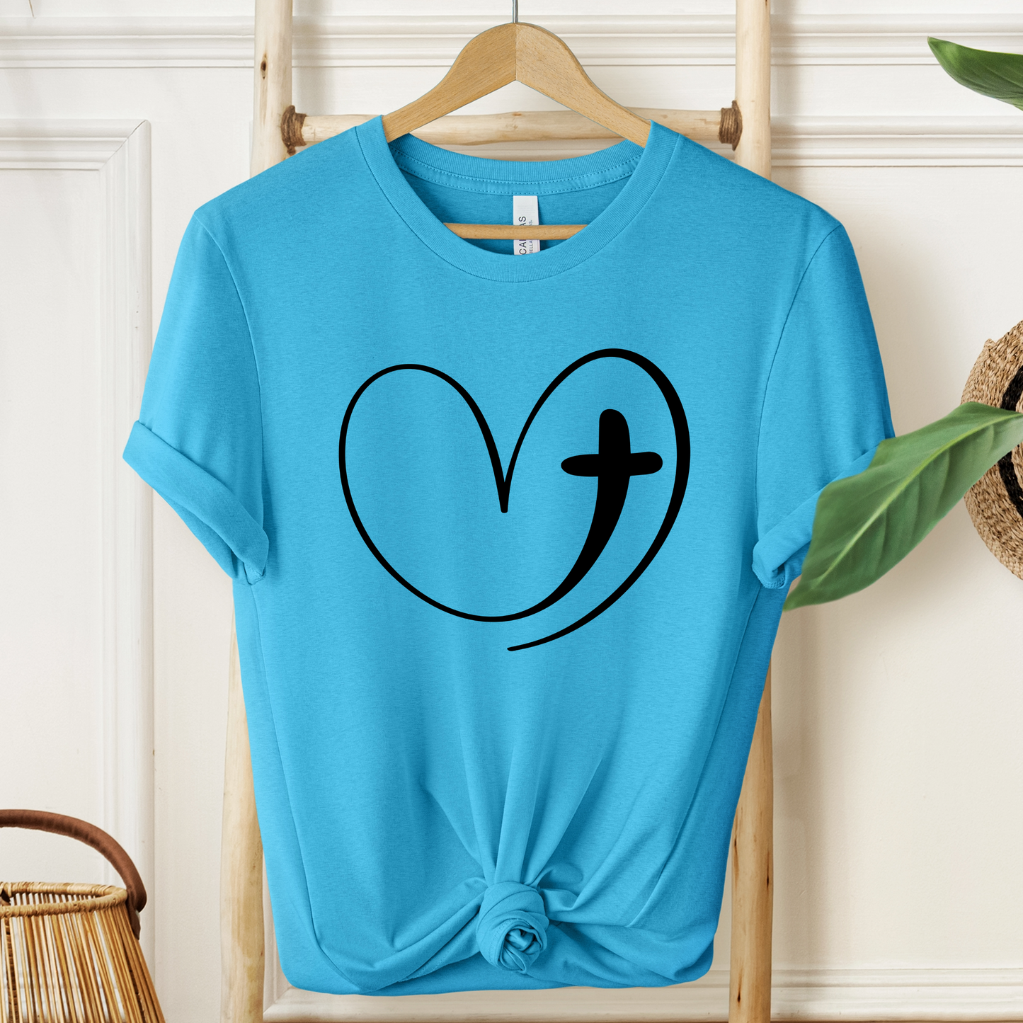 Heart T-Shirt For Easter TShirt For Christian Cross T Shirt