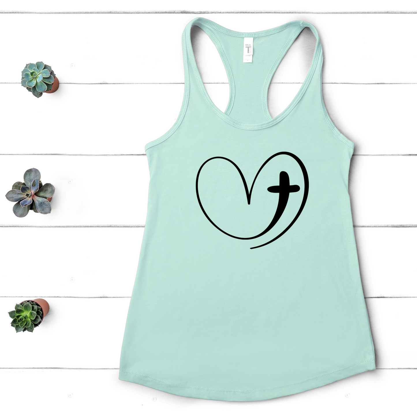 Cross Tank Top For Heart Tank For Easter Top For Spring Wear