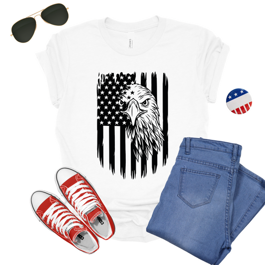 Flag T-Shirt For America T Shirt For Eagle TShirt For USA Pride Shirt