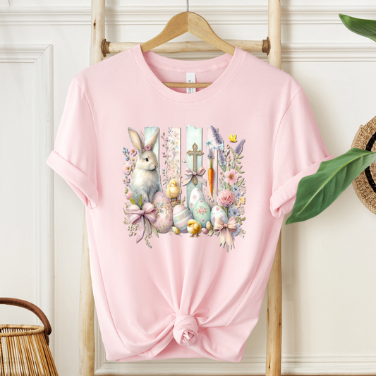 Easter Bunny Collage Tee - Festive Spring Vibes Graphic T-Shirt