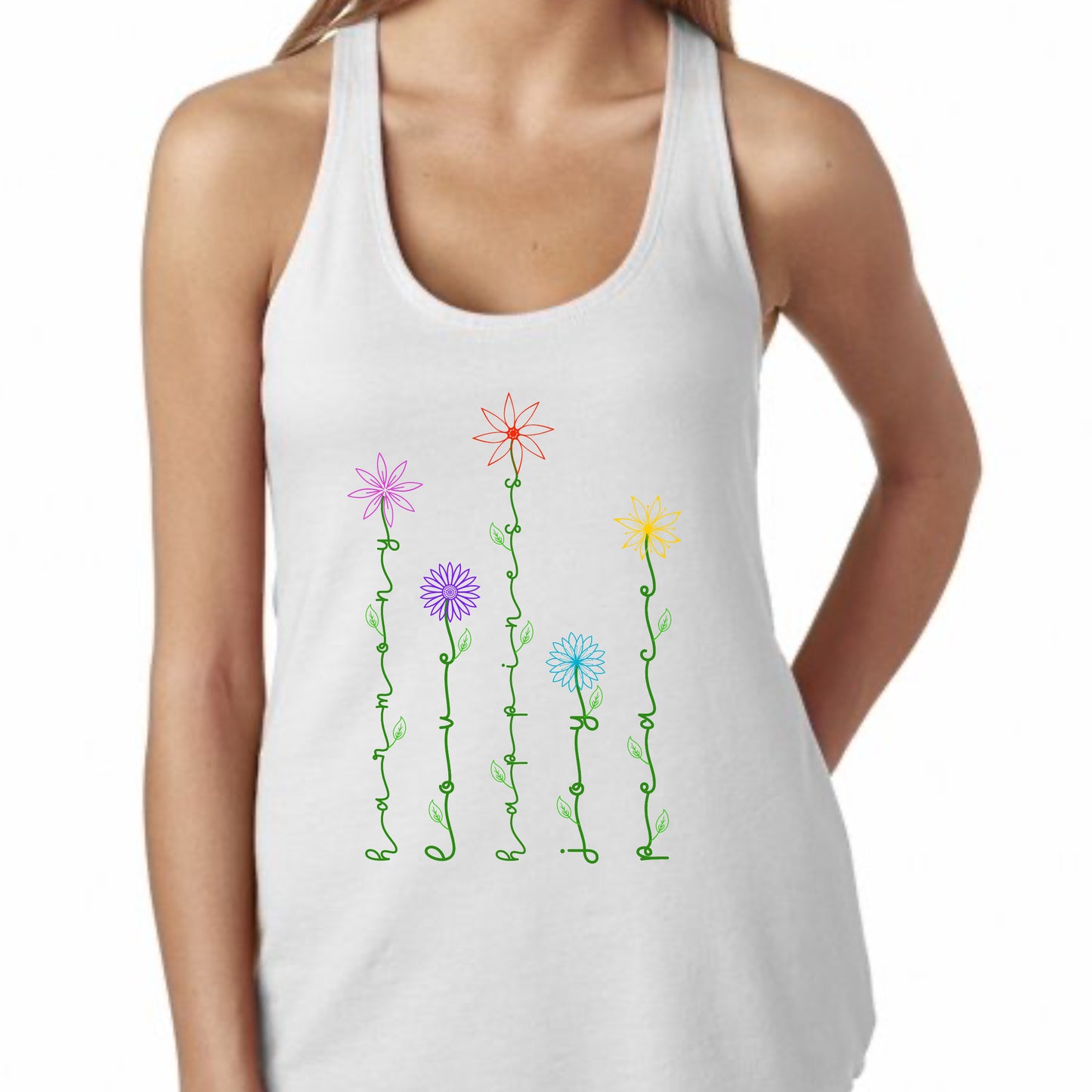 Wildflower Tank Top With Sentiments For Botanical Gift With Floral Print Tank Top For Mother's Day Tank Top For Friend Flowery Gift