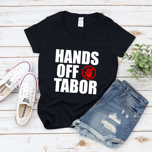 Hands Off TABOR V-neck T-Shirt