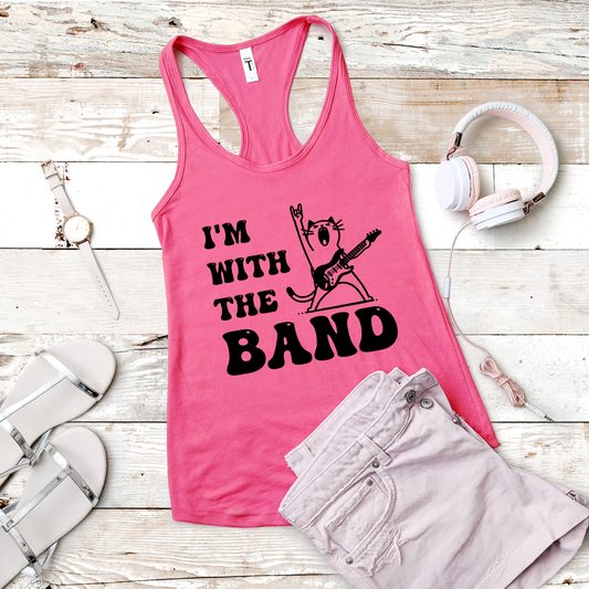 I’m With the Band Tank Top – Rockstar Cat Tank