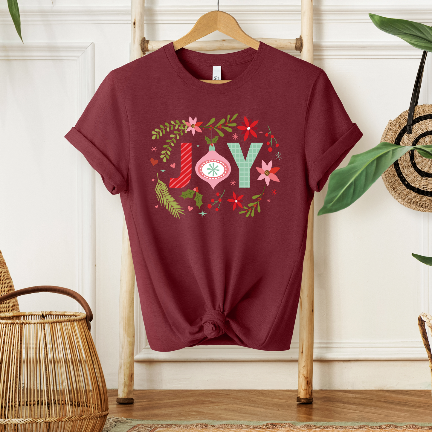 Joy T-Shirt For Christmas T Shirt For Holiday Cheer TShirt For Gift For Her