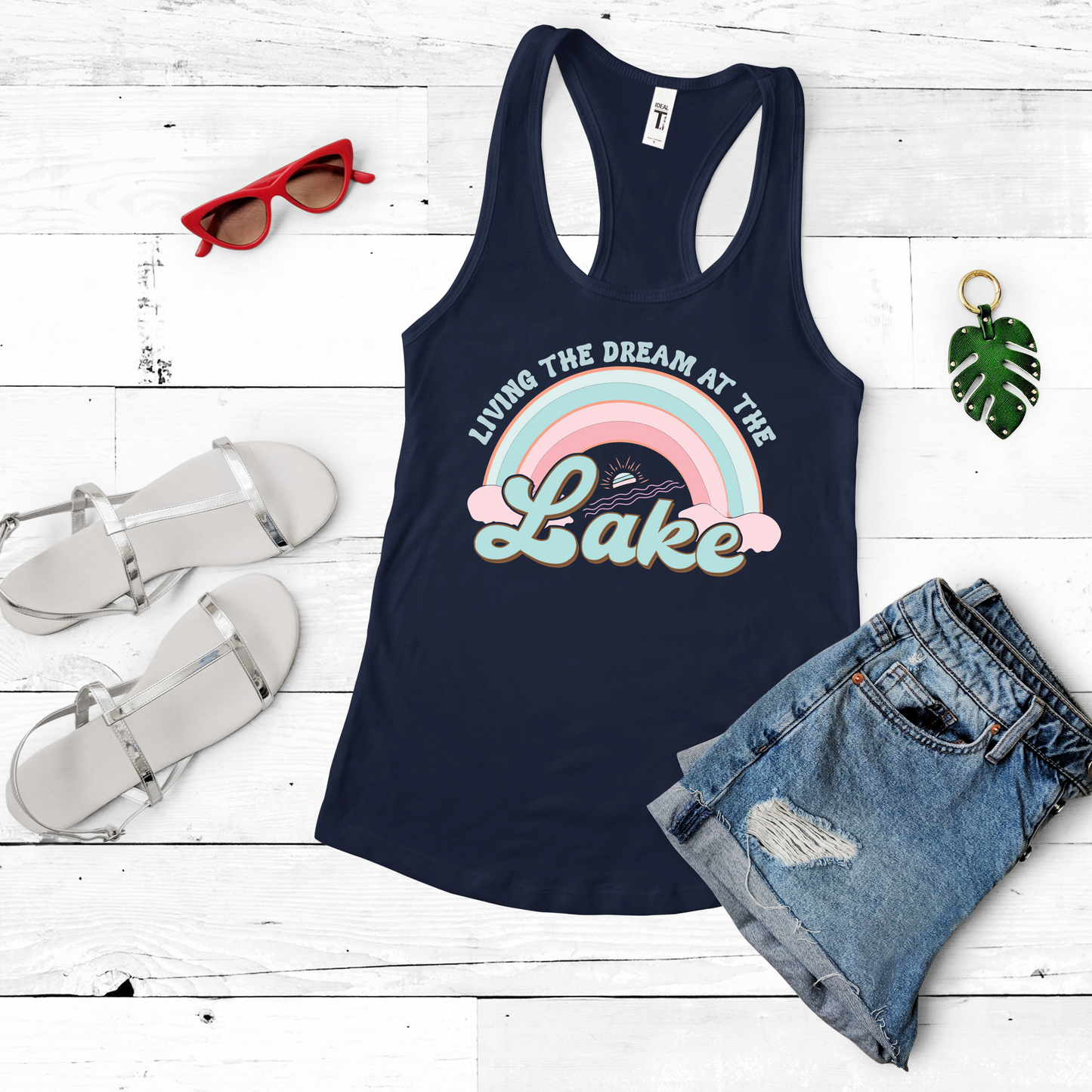 Retro Lake Tank Top For Livin' The Dream Tee For Women