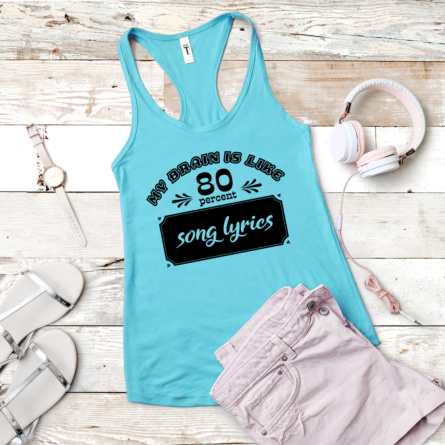 Song Lyrics Racerback Tank For Vocalist Tank Top For Music Lover Summer Tee