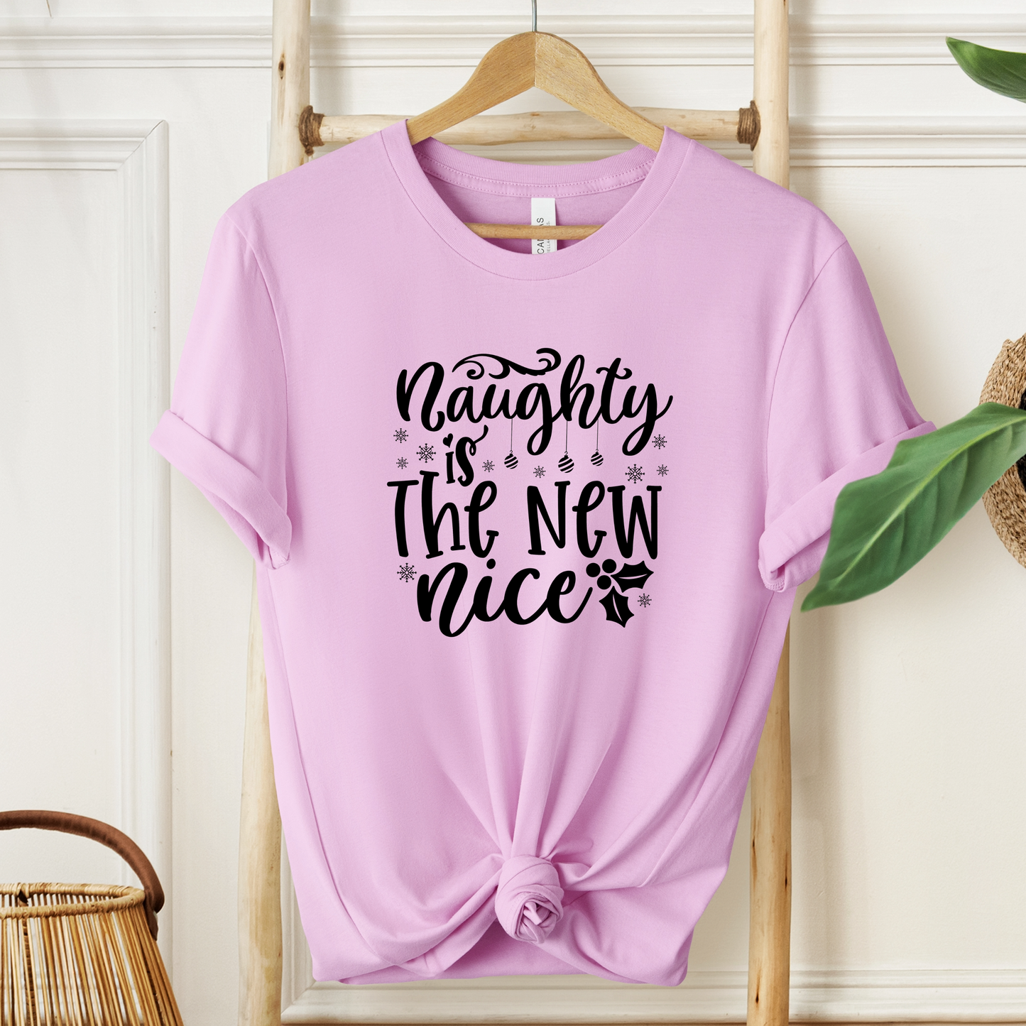 Naughty T-Shirt For Nice T Shirt For Funny Christmas TShirt