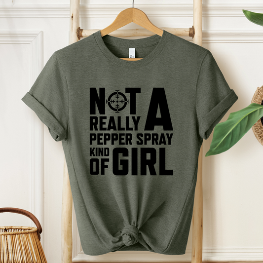 Pepper Spray Girl T-Shirt For Girls For Guns TShirt For 2A TShirt