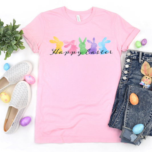 Pastel Bunnies T-Shirt For Happy Easter T Shirt For Colorful Bunny TShirt