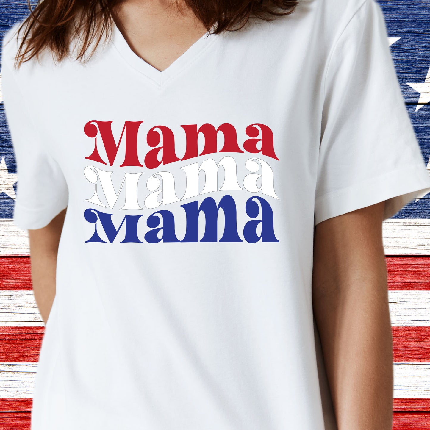 Mama T-Shirt For Mother's Day Gift For Mom TShirt For Conservative T Shirt For Patriotic Mom Shirt For America First Shirt