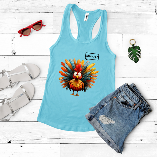 Funny Turkey Racerback Tank For Thanksgiving Summer Top