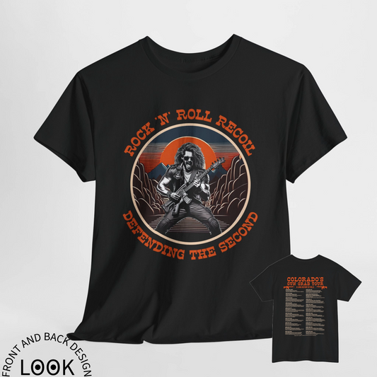 Rock 'N' Roll  Recoil Second Amendment T-Shirt - Colorado Gun Grab Tour