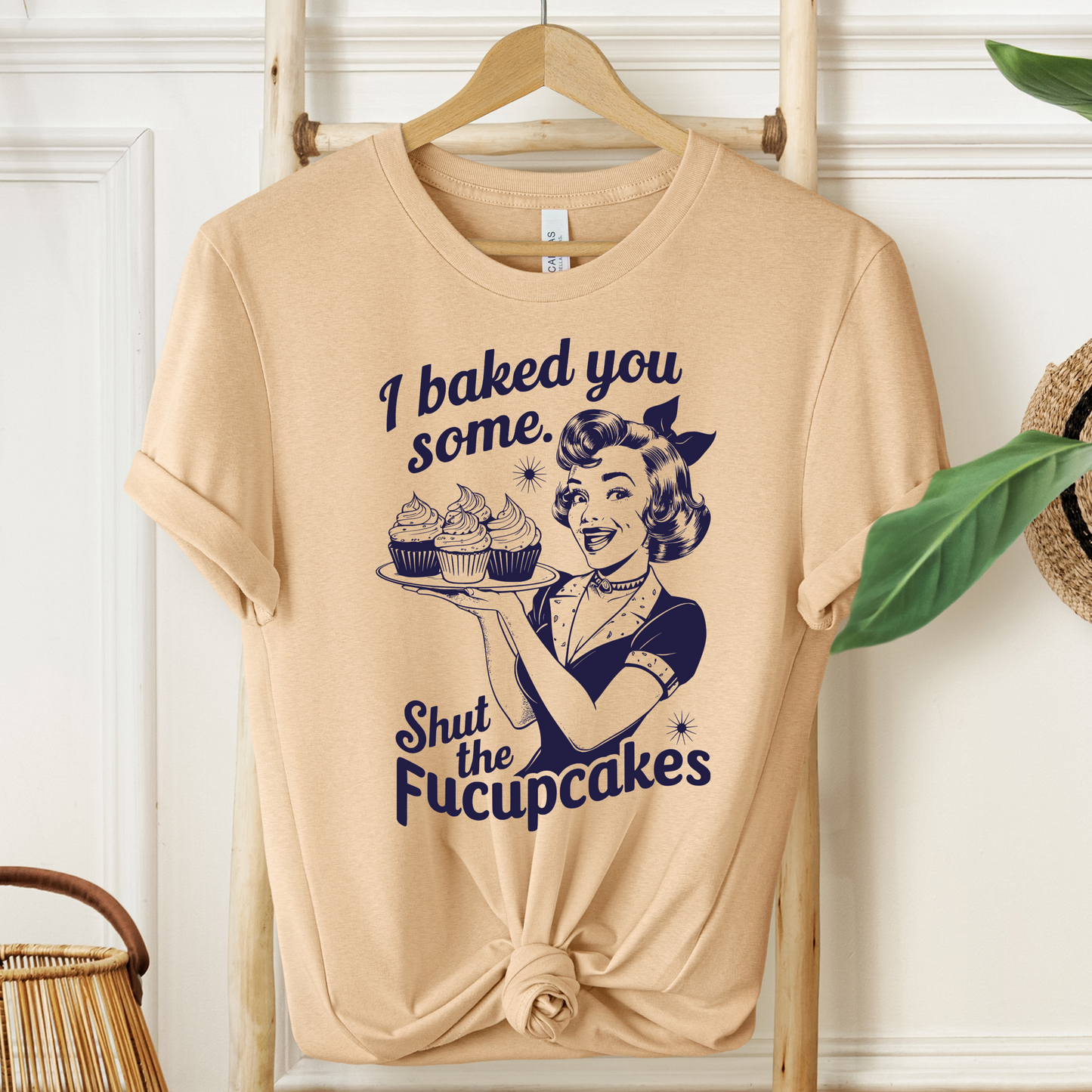 Sarcastic Cupcake T-Shirt For Retro Baking T Shirt For Shut Up TShirt