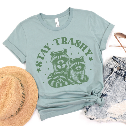 Stay Trashy T-Shirt For Feral Raccoon T Shirt For Trash Panda TShirt