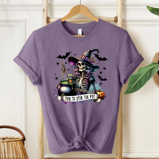Time to Stir the Pot Witch T-Shirt - Funny Halloween Tee