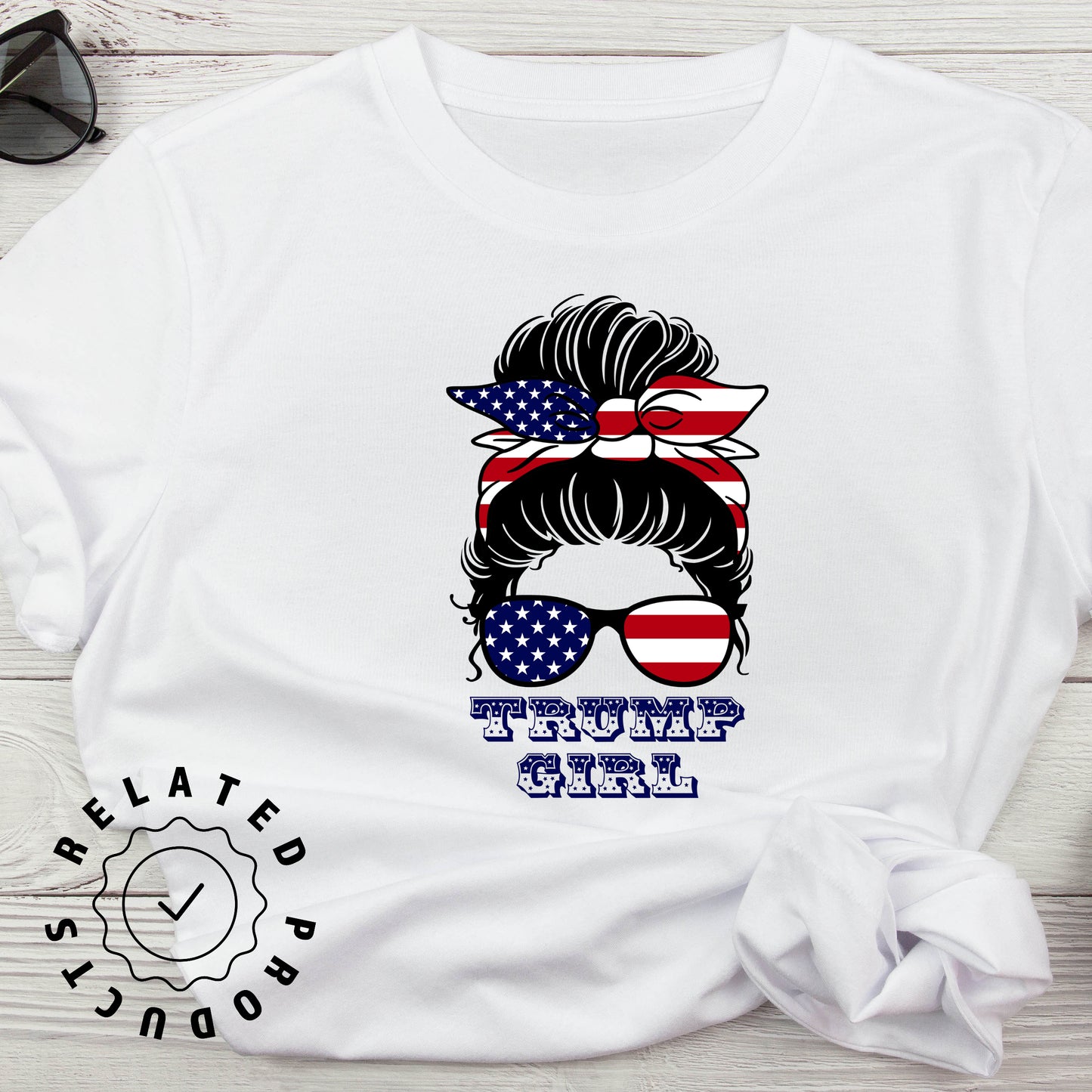 Trump Girl Tank Top For Conservative Tank Top For Patriotic Shirt For Conservative Woman Messy Bun Shirt For Mother's Day Gift For Conservative Gift Idea