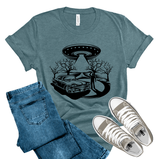 UFO Encounter T-Shirt For Spaceship T Shirt For Alien Presence TShirt For Close Encounter