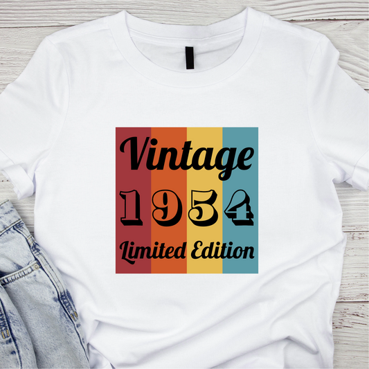 1954 T-Shirt For Vintage Limited Edition TShirt For Class Reunion Shirt For Birthday T Shirt For Birth Year Shirt For Graduation Year Shirt