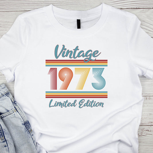Vintage 1973 T-Shirt For Limited Edition TShirt For Reunion T Shirt For Retro Birthday Shirt For Birth Year Shirt For Graduation Year T-Shirt