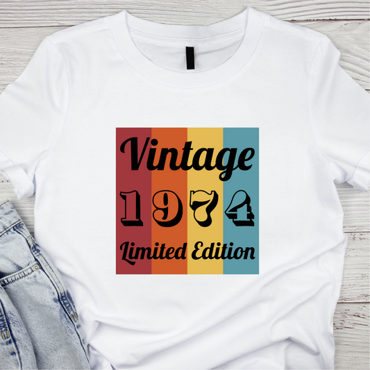 1974 T-Shirt For Vintage Limited Edition TShirt For Class Reunion Shirt For Birthday T Shirt For Birth Year Shirt For Graduation Year Shirt