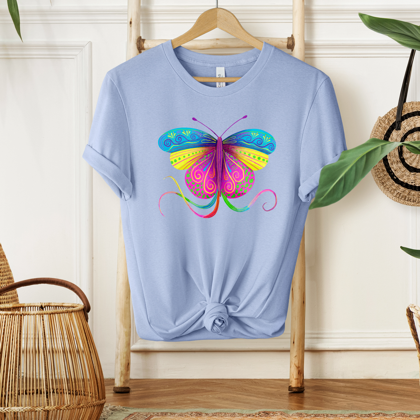 Butterfly T-Shirt For Mexican Folk Art T Shirt For Cinco de Mayo Watercolor TShirt