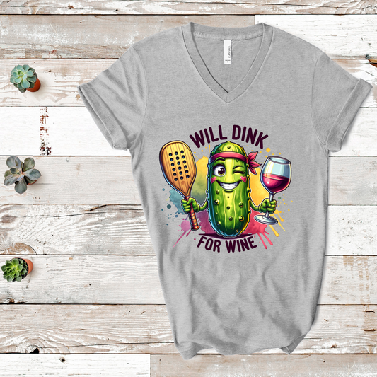 Cute Pickleball T-Shirt For Dink TShirt For Wine Lovers T Shirt For Picklers