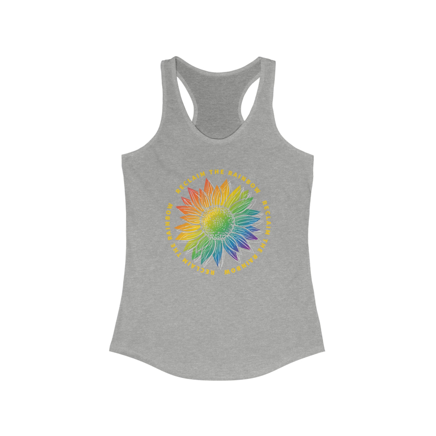 Sunflower Tank Top For Reclaim The Rainbow Tank Top For Take Back The Rainbow Shirt For Spiritual Tank For Genesis 9:17 Tank Top For Christian Shirts