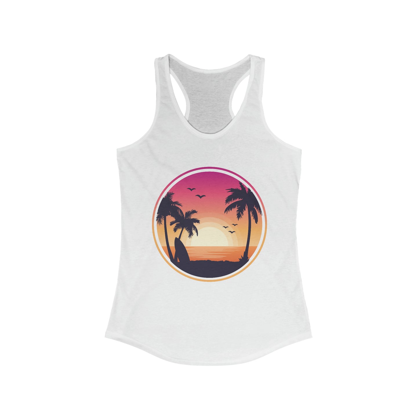 Tropical Sunset Tank Top For Woman Sunset Tank With Palm Tree Top For Summer Shirt For Beach Vibes Tank Top