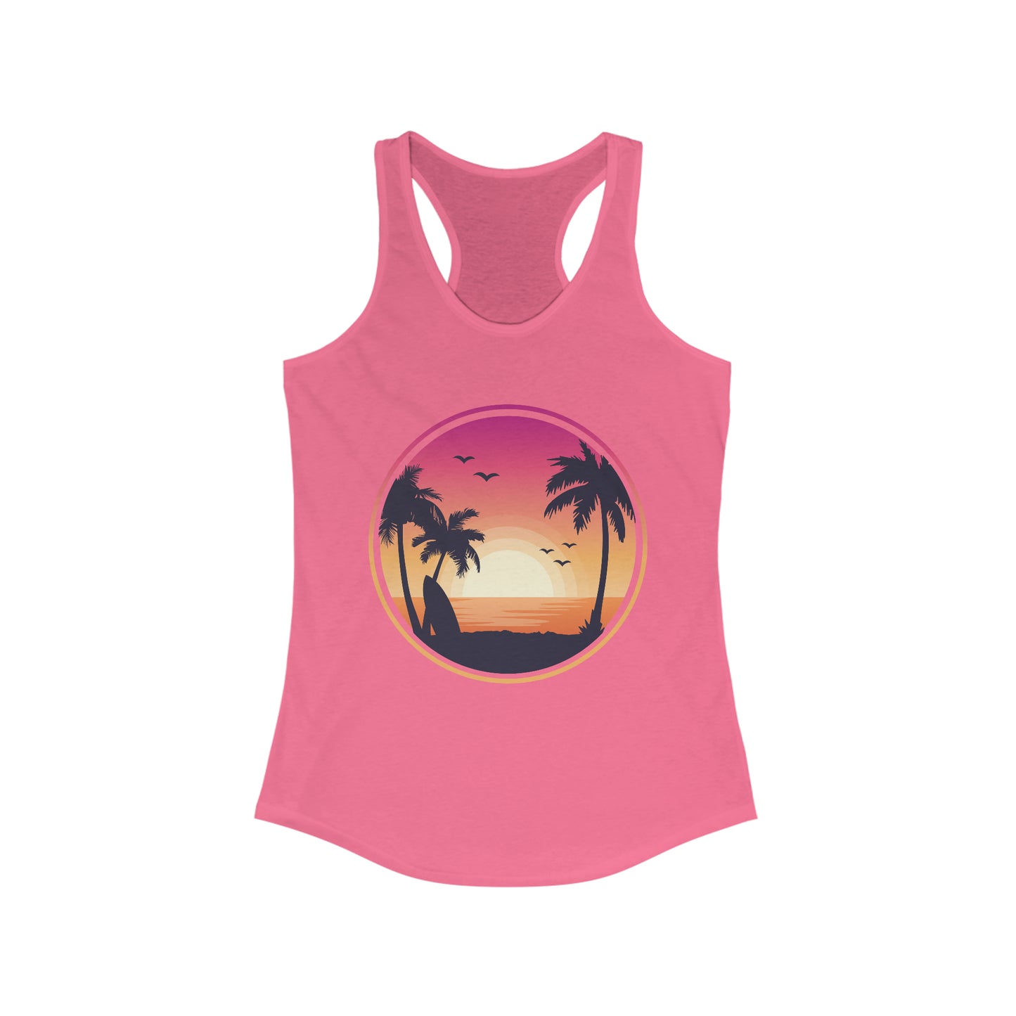 Tropical Sunset Tank Top For Woman Sunset Tank With Palm Tree Top For Summer Shirt For Beach Vibes Tank Top