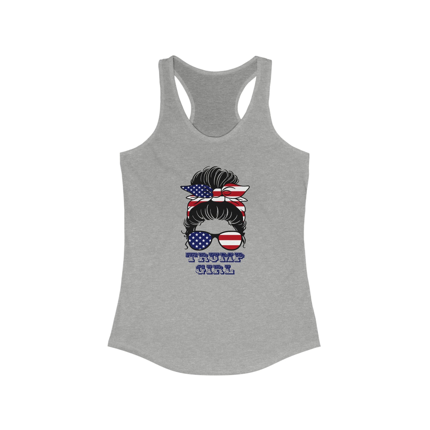 Trump Girl Tank Top For Conservative Tank Top For Patriotic Shirt For Conservative Woman Messy Bun Shirt For Mother's Day Gift For Conservative Gift Idea