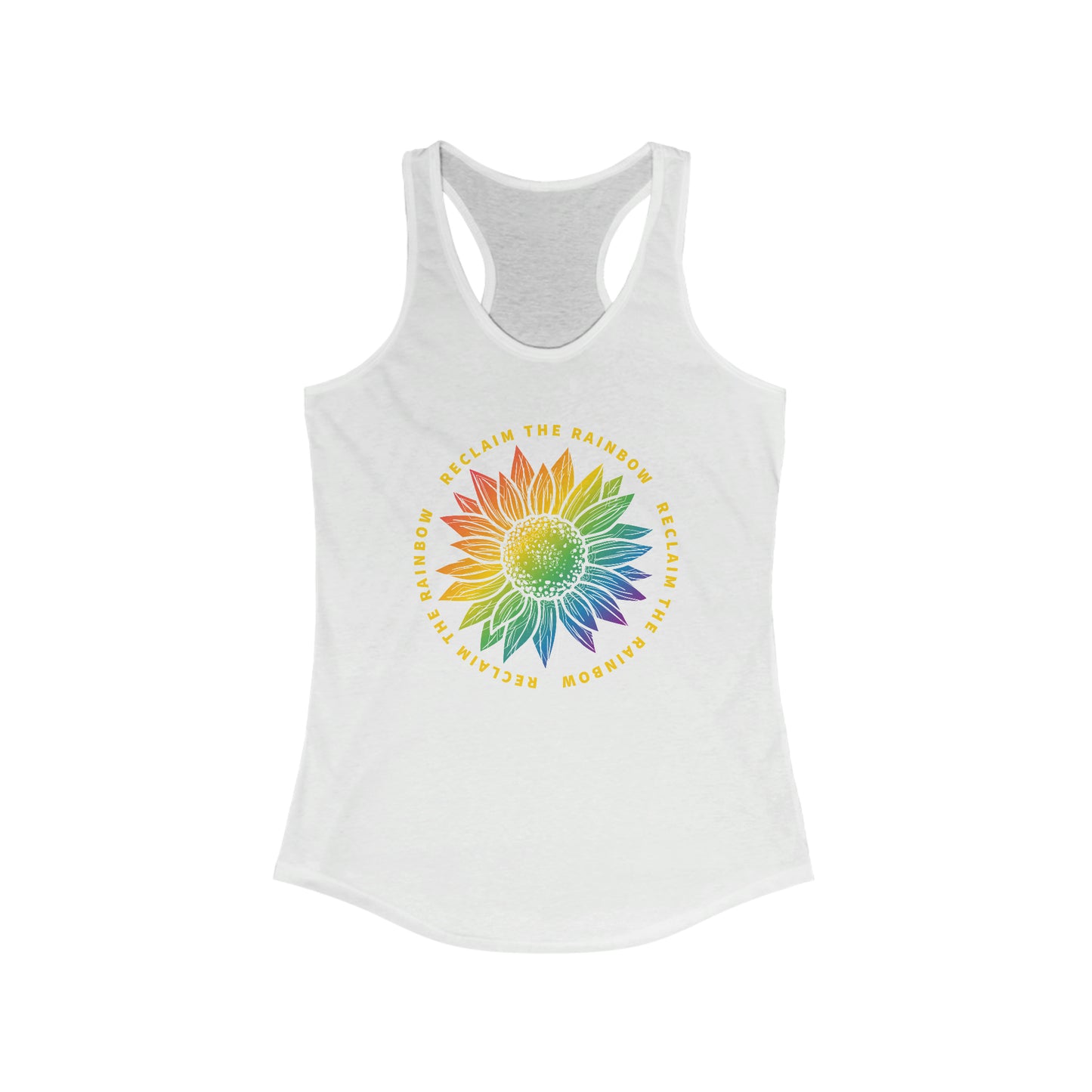 Sunflower Tank Top For Reclaim The Rainbow Tank Top For Take Back The Rainbow Shirt For Spiritual Tank For Genesis 9:17 Tank Top For Christian Shirts