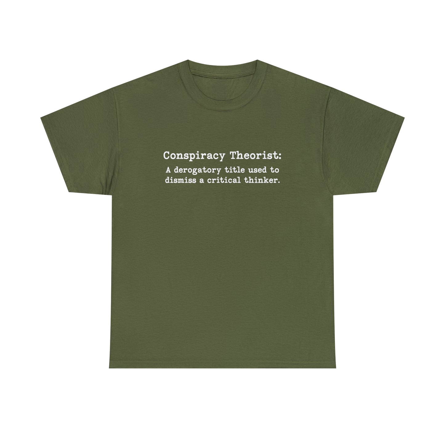 Conspiracy Theorist Definition T-Shirt For Conspiracy Realist TShirt For Conservative T Shirt For Global Agenda Shirt For Patriot Tee