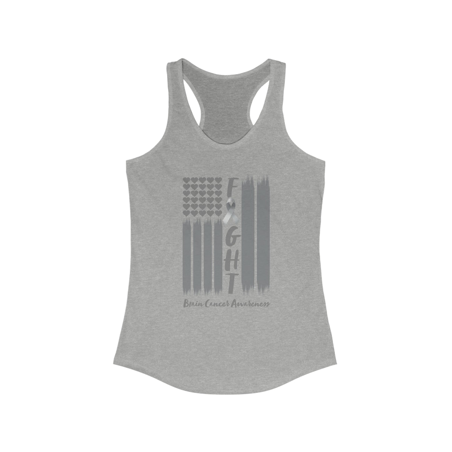 Brain Cancer Awareness Tank Top For Fight Cancer Flag